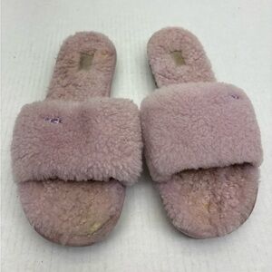 Ugg Fuzzy Slide Slippers, SZ 7, box 21